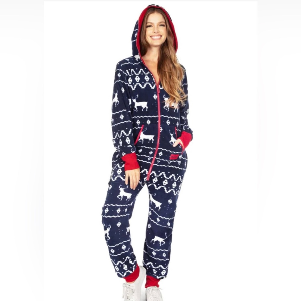 Tipsy Elves Blue Reindeer Jumpsuit 🧑‍🎄